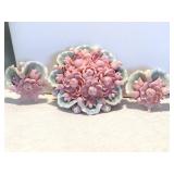 Vintage SHELL BROOCH & CLIP EARRINGS; NOW $25