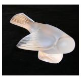 LALIQUE FROSTED CRYSTAL SPARROW - Excellent Condition - $125