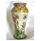 ENAMEL VASE & GILDED WIRE VASE 6"X2.75 Beautiful Condition with Bunny & Butterfly  $45