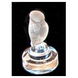 LALIQUE FROSTED CRYSTAL BIRD OF PREY on Glass Pedestal - Excellent Condition - $50 obo