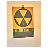 Original Vintage FALLOUT SHELTER Sign $30