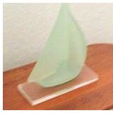 Art Deco Style Frosted Acrylic Sailboat $18