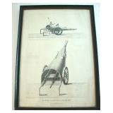 Ancient Gun Cart Etching $15