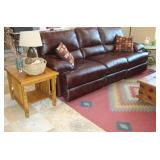 Bassett All Leather Sofa with 2 Recliners