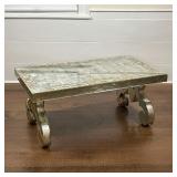 ANTIQUE PAINTED MIRROR COFFEE TABLE
