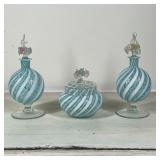 (3pc) BLOWN MURANO GLASS SUITE