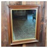 LARGE ANTIQUE SOLID WOOD MIRROR