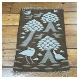 FLAT WOVEN FIGURAL BIRD RUG