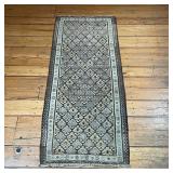 ANTIQUE FLAT WOVEN GEOMETRIC RUNNER
