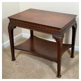 CARVED WOOD SIDE TABLE