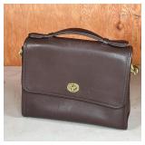 COACH BROWN LEATHER SHOULDER BAG