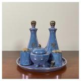 JAPANESE CONDIMENT SET ON A MATCHING TRAY