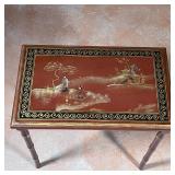 CHINESE RED PAINTED SIDE TABLE
