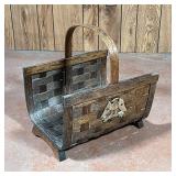 WOVEN WOOD LOG HOLDER