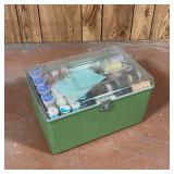 VINTAGE SEWING CASE & SUPPLIES