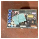 VINTAGE SEWING CASE & SUPPLIES