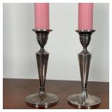 PAIR of STERLING CANDLESTANDS