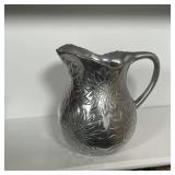 SILVER-TONED SUNFLOWER PITCHER