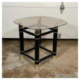 GLASS TOP SIDE TABLE