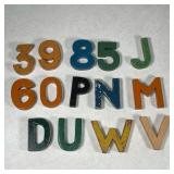 VINTAGE COLORED WOOD LETTERS