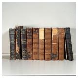 (10vol) MISC. LEATHER BOUND BOOKS