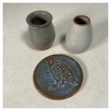 (3pc) PETITE BLUE POTTERY