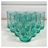 (10pc) WAVY GREEN GLASSES