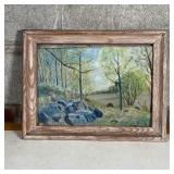 WOODED LANDSCAPE PAINTING