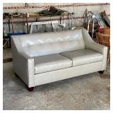 VINYL UPHOLSTERED SLEEPER SOFA