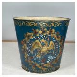 PAINTED WASTE BASKET