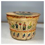 PAINTED FOLK ART BASKET