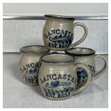 (4pc) LANCASTER POTTERY MUGS