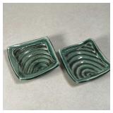(2pc) ART CERAMIC DISHES