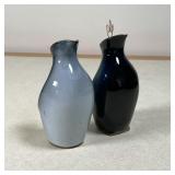 PAIR BLUE GLAZED VASES
