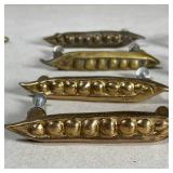 BRASS VEGETABLE CABINETRY PULLS