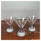 (3pc) STEUBEN CORDIAL GLASSES