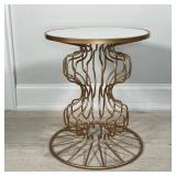 AMAZING GOLD & GLASS SIDE TABLE