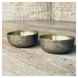 PAIR INDIAN CHAMPLEVE BOWLS