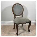 ARHAUS GREEN VELVET BALLOON BACK CHAIR