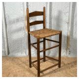 ANTIQUE LADDER BACK HIGH CHAIR