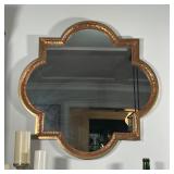 GOLD FRAME QUATREFOIL MIRROR
