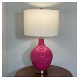BULBOUS PINK TABLE LAMP