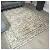 PALE FLOWER & SCROLL AREA CARPET