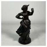 BRONZE FIGURE of a READING WOMAN