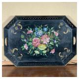 FLORAL PAINTED TOLE TRAY