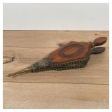 ANTIQUE CARVED FIREPLACE BELLOWS