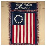 "GOD BLESS AMERICA" HANGING TAPESTRY