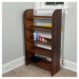 PEGGED SOLID WOOD OPEN BOOKSHELF