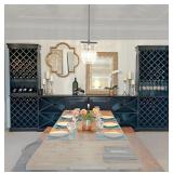 CUSTOM BLACK PAINTED BUILT-IN WINE CABINET
