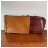 TWO LEATHER FOLIO BAGS